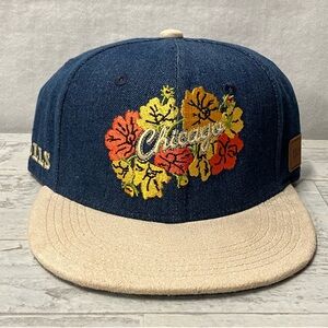 Chicago Bulls giveaway artist hat series Floral Denim Chi Nwosu 1/20/24 New RARE